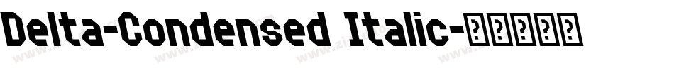 Delta-Condensed Italic字体转换